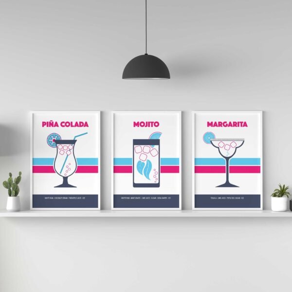 Margarita Cocktail, Retro Print - Image 3