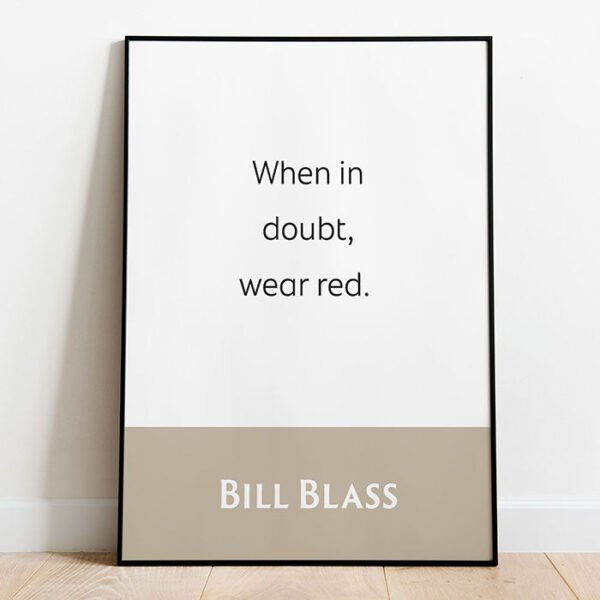 Bill Blass: When In Doubt, Wear Red
