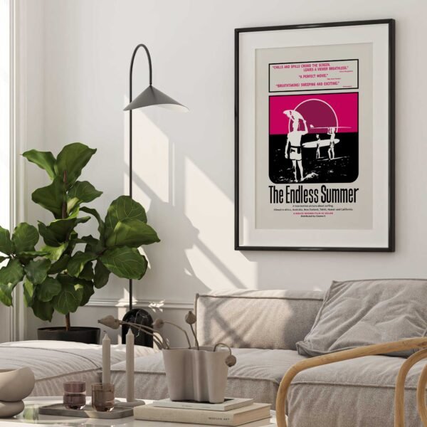 Endless Summer Original Movie Poster-Black & Pink