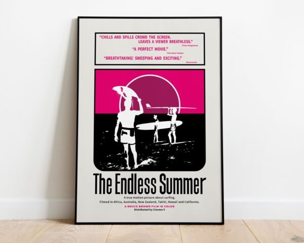 Endless Summer Original Movie Poster-Black & Pink - Image 5