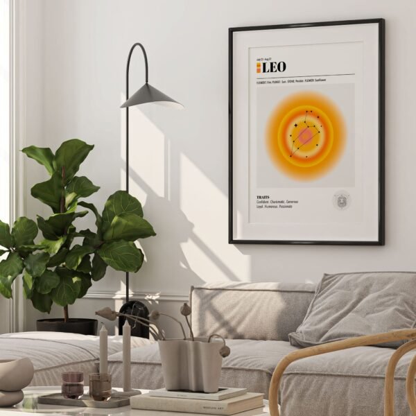 Leo Zodiac Art Print - Image 4