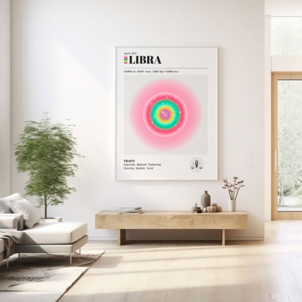 Libra Zodiac Art Print