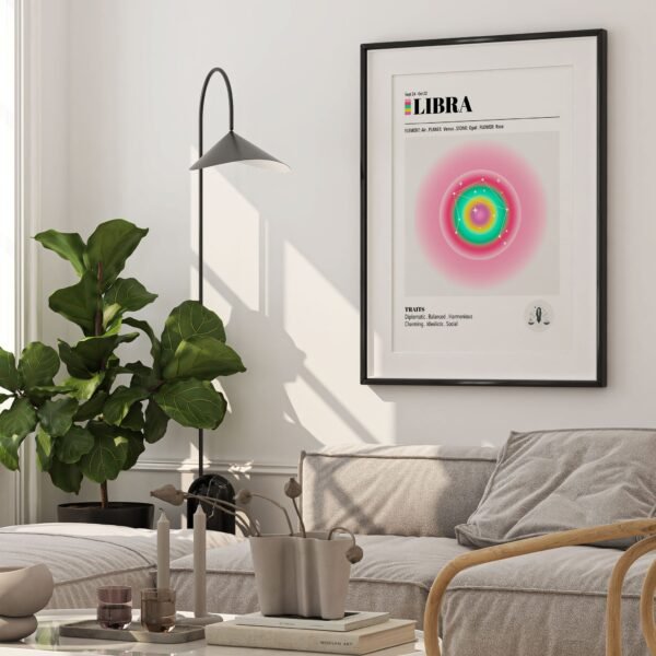 Libra Zodiac Art Print - Image 4