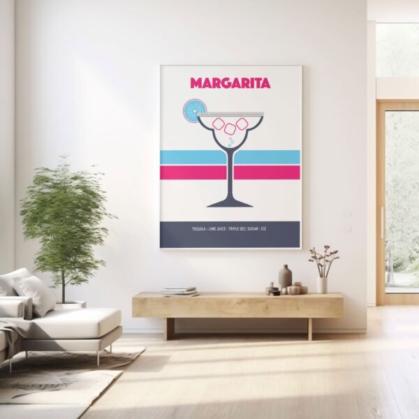 Margarita Cocktail, Retro Print