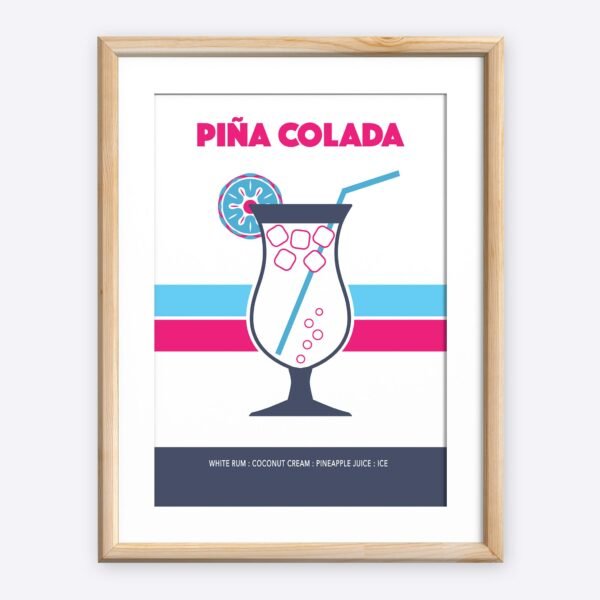 Piña Colada, Retro Print - Image 3