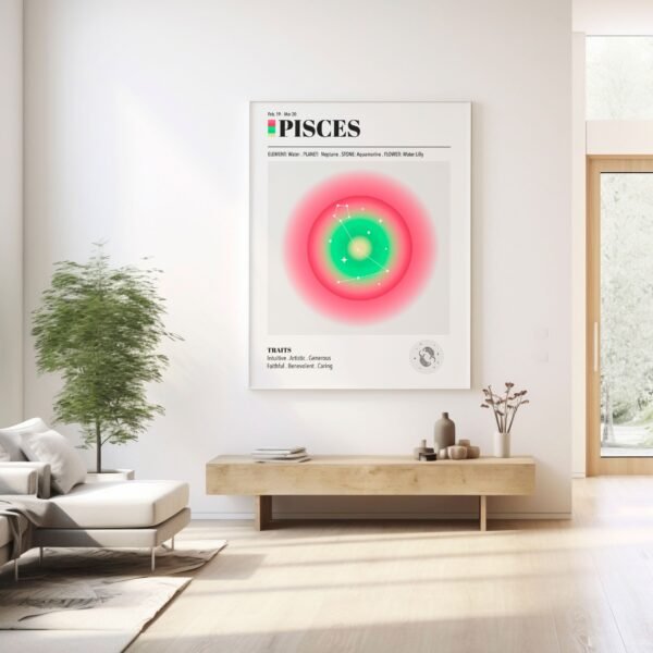 Pisces Zodiac Art Print - Image 3