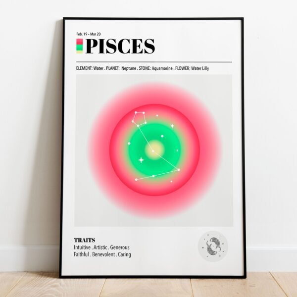 Pisces Zodiac Art Print