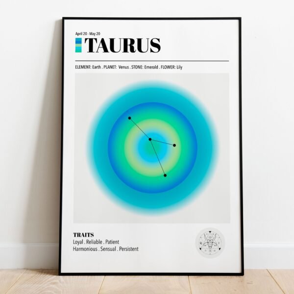 Taurus Zodiac Art Print - Image 3