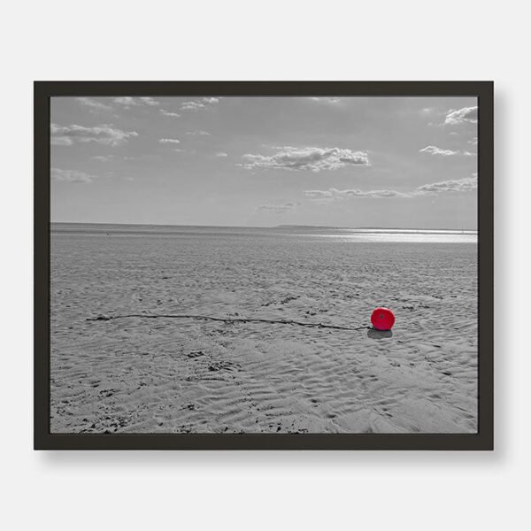 Sandy Beach | Colourful Buoy | Black And White - Image 4