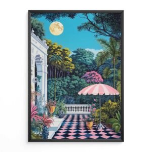 Moonlit Garden Courtyard