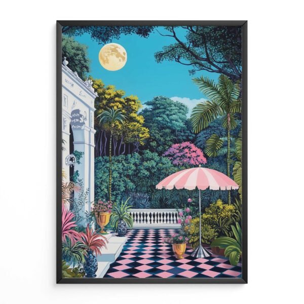 Moonlit Garden Courtyard