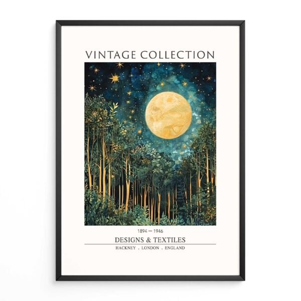 Vintage Full Moon Forest - Image 6