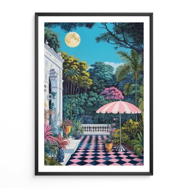 Moonlit Garden Courtyard
