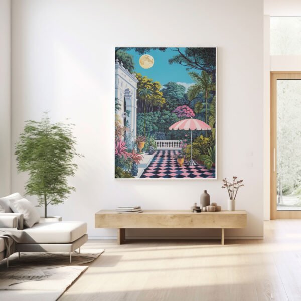 Moonlit Garden Courtyard - Image 3