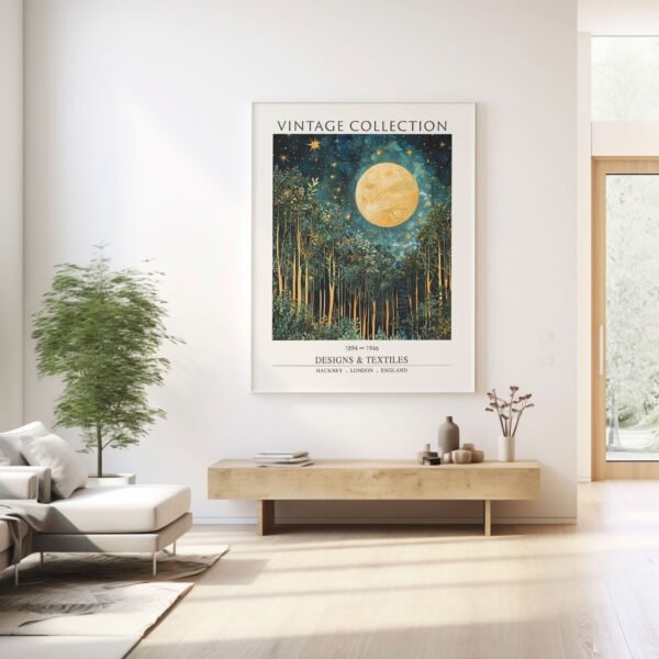 Vintage Full Moon Forest