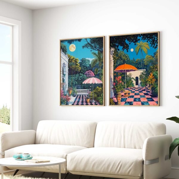 Moonlit Garden Courtyard - Image 6