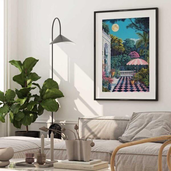 Moonlit Garden Courtyard - Image 7
